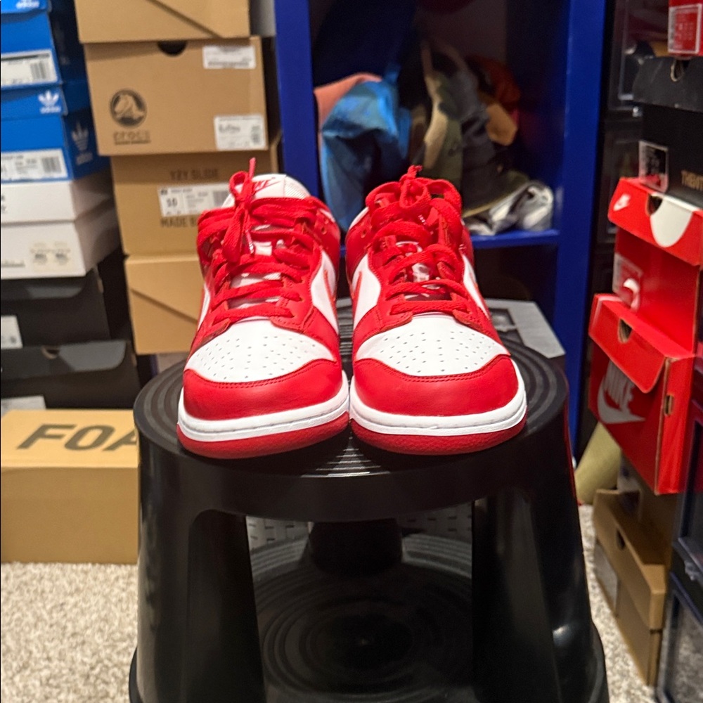 Nike Red and White Men's Sneakers
